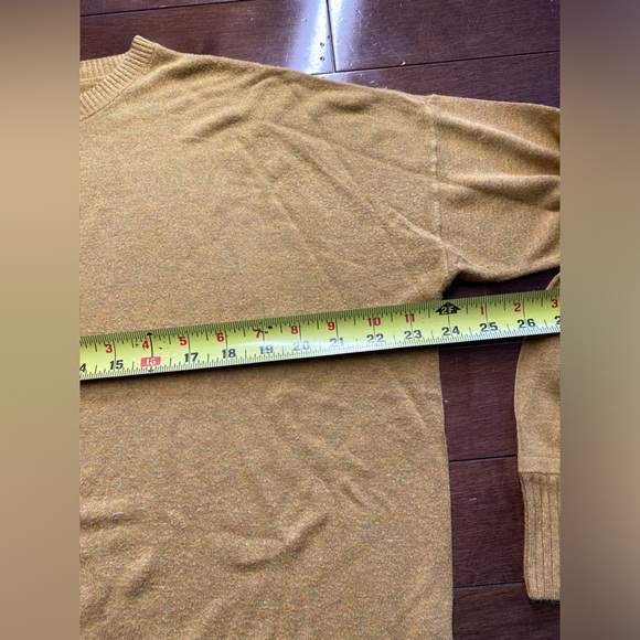 Eileen Fisher Mustard Yellow Thin Knit Relaxed Sweater Womens sz M - Picture 6 of 8